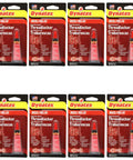 8-pack of Red High Strength Threadlocker For Permanent Lock On Large Fasteners 0.20 Oz Bottle Anaerobic Formula Built For Vibration And Solvent Resistance Heavy Duty Hold in retail packaging.