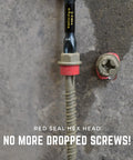 2 1/4 Inch Concrete Screws Set With RedSeal Moisture Barrier Hex Head 12 Pack Pro Grade Masonry Screws With Stick Tight Technology