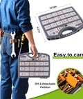 Man holding 975-Piece Premium Grade 8.8 Fastener Kit Yellow Zinc Plated M4 M5 M6 M8 Bolts And Nuts 12-30mm Durable Corrosion Resistant