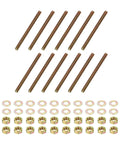 One Quarter Inch By Three Inch Zinc Plated Fully Threaded Rods 12 Pack Heavy Duty Carbon Steel Long Threaded Stud Bolts