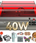 Falcon2 Pro 40W Laser Engraver Desktop Diode With Integrated Enclosure And Camera For Batch Processing, shown with engravings.
