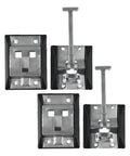Heavy Duty Caravan Door Retaining Latch with stainless steel spring hook and catch plate in black and silver finish