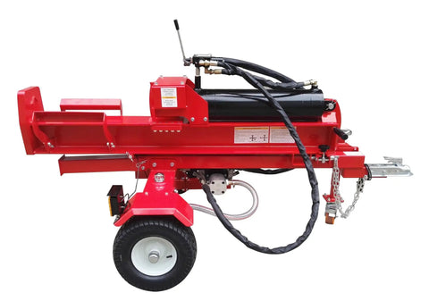Rugged 60 Ton Gas Powered Hydraulic Log Wood Splitter With Fast Electric Start And 18 Gpm Two Stage Pump For Crushing Thick Firewood Rounds Without Breaking A Sweat