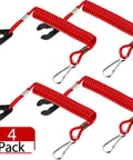 4 Pack Universal Boat Kill Switch Lanyards Durable With Stop Switch Keys Emergency Engine Cord Tether For Outboard Motors