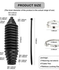 Pro Grade Rack And Pinion Boot Kit With Dustproof Silicone Inner Tie Rod Boot Set Includes dimensions and components shown