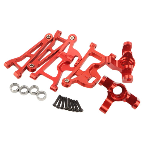 Beefed Up Front Aluminum Suspension Arms And Front Steering Block Upgrade Kit For One Fourteenth Scale RC Cars And Trucks