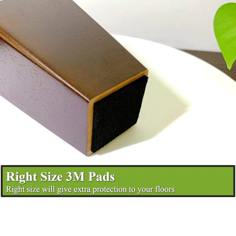 Close-up of a 4 Inch Furniture Legs Set Of 4 Replacement For Couch Legs And Sofa Feet Wooden Chair Legs pad.