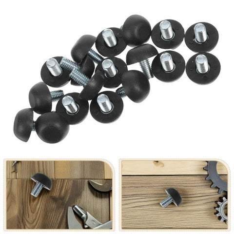 Sixteen Pcs M8 Adjustable Furniture Leveling Feet With Non Slip Rubber Pads Stainless Steel Height Adjustable Feet For Tables And Chairs Heavy Duty Sturdy Floor Protectors, set of 16