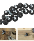 16 Pack Adjustable Furniture Feet Set With Heavy Duty Stainless Steel Leveling Pads And Grippy Non Slip Rubber Feet M8 Thread For Tables And Sofas To Stabilize On Uneven Floors And Protect Wood Tile Laminate Surfaces, 16 black M8 adjustable leveling feet