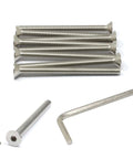 10 Pcs 5/16-18 By 4 Inch Stainless Steel 304 Hex Socket Flat Head Cap Screws Bolts Kit For Quick Projects Countersunk Head 0.312 Inch Diameter