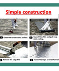Heavy Duty Black Asphalt Crack Repair Tape, Waterproof Self Adhesive Roll, UV Resistant Aluminum Foil installation steps.