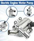 Fresh Electric Engine Cooling Water Pump Fits Lincoln Mkz Ford Fusion C Max 2013 To 2020 showcasing shiny metallic body and connectors.