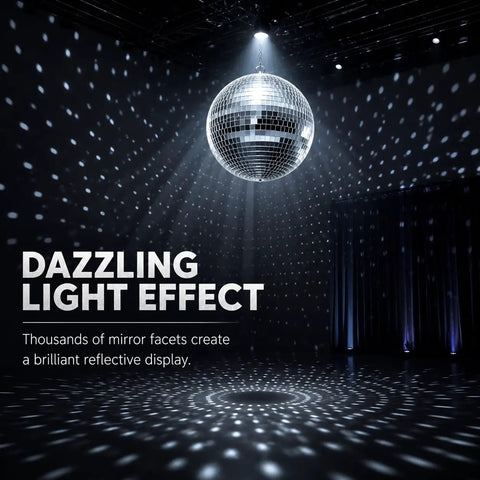 Disco Ball 16 Inch Large Hanging Mirror Ball Decor For Party Decorations Weddings Events Christmas Home Celebration with light effect