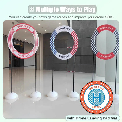 DIY Racing Drone Obstacle Kit For Indoor Outdoor Flying Practice Build Your Own UAV Course with Air Rings and Mat