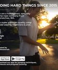 Person using 6mm PVC Jump Rope Adjustable All White Fitness Skipping Rope With Unbreakable Handles outdoors at sunset