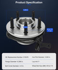 Front Wheel Hub And Bearing Assembly 515078 Drop In Direct Fit For Ford Explorer Sport Trac Mercury Mountaineer 2006 2010