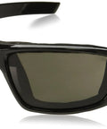 Converter Safety Glasses With Black Frame And Smoke Anti Fog Lens, Interchangeable Temples And Elastic Head Strap, Foam Shield Debris Protection