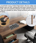 Premium T Shaped Silicone Plugs And Screw Caps For Furniture Cabinets And Garage Gear With Seventy Piece Mix Of Sixteen Rounded Sizes For That Pro Level Sweet Finish, black snap-on silicone plug in wooden desk hole.