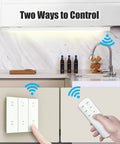 Under Cabinet Lights With Plug Dimmable 3000K To 6500K Color Temperature Wireless Control Panel And Remote 15W 1500LM