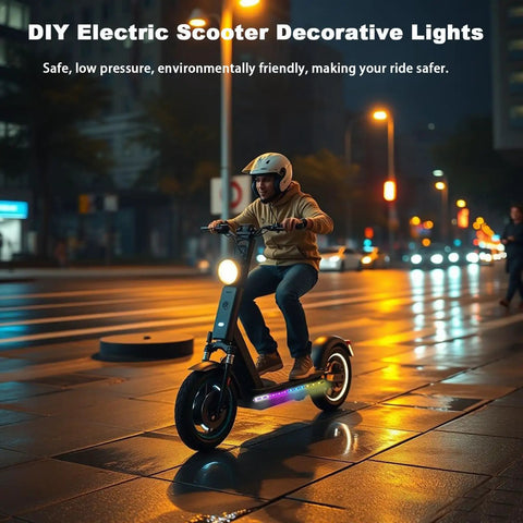 Two Strip LED Light Kit For Bikes Scooters And Skateboards Lit Music Sync Multicolor Changing Lights That Go With Your Ride Wireless USB Powered App Remote Control 360 Degree Music Sync Easy Install Strips