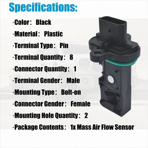 Mass Air Flow Sensor MAF 0280218419 Replacement For Buick And Chevrolet Vehicles specifications listed