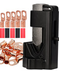 Pro Grade Lug Crimper Kit For Welding Battery Cables And Wire Terminals Heavy Duty Crimp Tool Set with copper lugs display