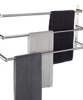 Stainless Steel 3 Tier Ladder Towel Rack Wall Mount In Brushed Nickel Rustproof SUS 304 Bathroom Towel Shelf Organizer