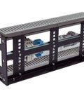 Side view of 4U Rackmount Low Profile DIN Rail Panel, 3.78 Inch Depth, Heavy Duty 14 Gauge Steel for 19 Inch 2 Post or 4 Post Racks