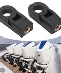 Outboard Control Box Cable End Connector Pack Of 2 For Marine Throttle And Shift Cables ABS Copper DIY Friendly End Plug Replacement Part Fits 6727595600 Black, shown with boat.