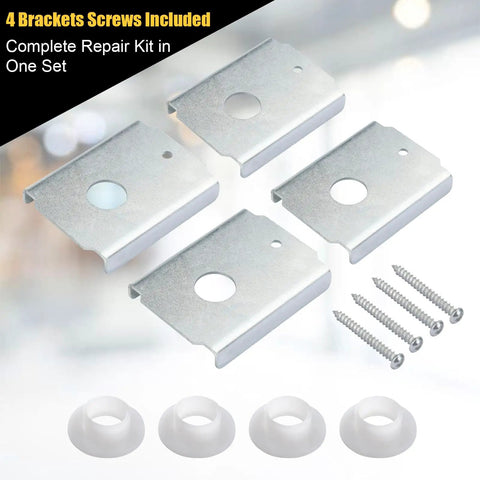 Bifold Door Repair Bracket Kit For 1 3 Eighths Inch Wood Doors Top Or Bottom Mount Reinforces Pivot Holes Easy Install 4 Pack
