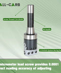 2 Inch Boring Head With R8 Shank 9 Piece Pro Grade Carbide Boring Bar Set Half Inch Boring Bars Milling Head Kit With Micrometer Lead Screw