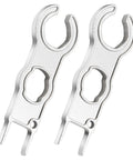 Multifunction Solar Spanner Wrench For MC4 Connectors, 1 Pair Pro-Grade Solar Panel Connector Tool Set in silver metal