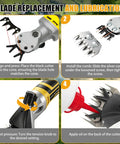 Blade replacement and lubrication guide for No Sweat Heavy Duty Cordless Sheep Shears For Dewalt 20V Max Battery Not Included.