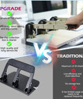 Three Hole Paper Punch For Office And Print Shop, Heavy Duty Metal Construction With Ergonomic Handle, Punches Up To 150 Sheets