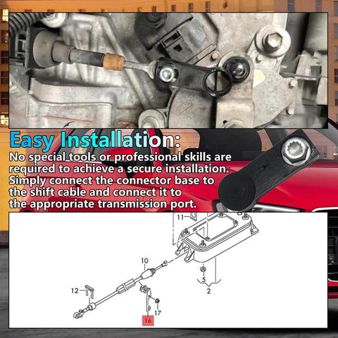 Automatic Transmission Shift Cable Connector Base 09G321397A installation diagram and connector detail