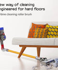 Soft Roller Floor Head With LED Headlights for Dyson V7 V8 V10 V11 vacuum cleaning under sofa on hardwood floor
