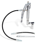 Grease Gun Nozzle Kit With 10 And 18 Inch Flexible Hoses For Air Powered Grease Gun Coupler 7500 PSI Control Handle With 360 Swivel