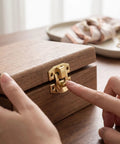 Bulk 100 Set Iron Toggle Hasp Latches With Screws For Jewelry Boxes Wood Cabinets And Storage Projects Yellow Heavy Duty Hardware Upgrade on wooden box.
