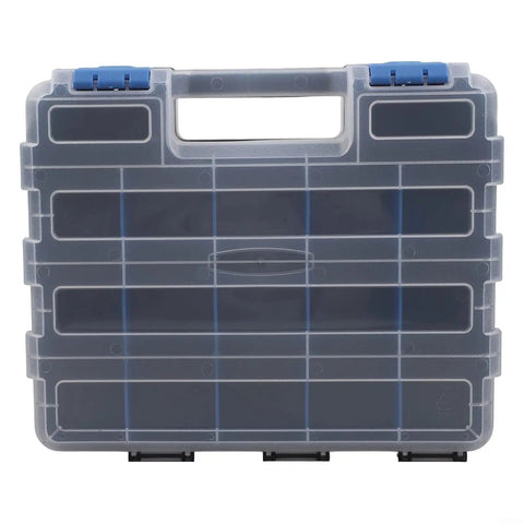 Double Sided Go To Tool Storage Box With 34 Adjustable Compartments And Removable Dividers for Screws Nuts Bolts In Yellow