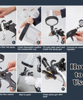 Instructions for using Premium HVLP Air Spray Gun Kit with three precision nozzles and ten disposable cups.
