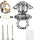 Beefy Silent Bearing Stainless Steel Heavy Duty Swing Hanger With 180 Degree And 360 Degree Swivel Hook 1500 Lb Capacity
