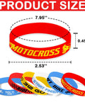 Dirt Bike Party Pack Featuring 24 Slap Bracelets And 24 Rubber Silicone Wristbands In 12 Ride Style Designs Perfect Carnival Prizes