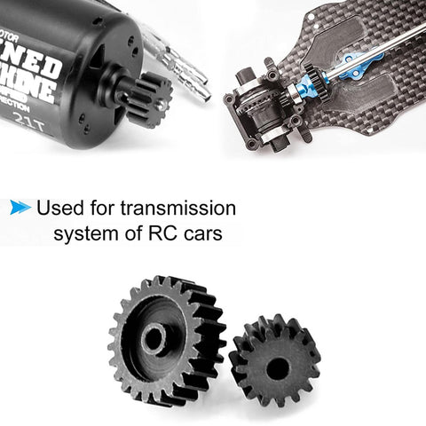 Hardened 32P Pinion Gear Set For 1/10 RC Cars 0.8 Metric Pitch 3.175mm Shaft Includes 10T 11T 12T 13T 14T Pinions