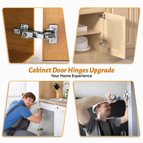 Four Pack 170 Degree Soft-Close Corner Cabinet Hinges For Frameless Cabinets