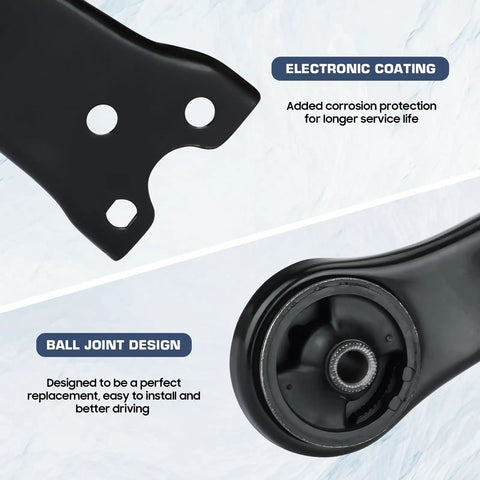 Toyota Corolla Front Lower Control Arm Kit With Ball Joint For 2003 2004 2005 2006 2007 2008 10pc Set Includes Front Ball Joints Sway Bar Links Inner And Outer Tie Rods For Smooth Steering And Reliable Suspension black control arm with ball joint design