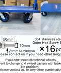 Heavy Duty Swivel And Fixed Plate Caster Set With Smooth Roll Pneumatic Rubber Wheels For Toolboxes And Utility Carts featuring visible bolts and wheels.