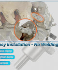 Exhaust Manifold Repair Clamp 926-610 Fit For Cadillac Chevy GMC Vehicles, easy installation process shown