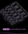 600 Pieces Press On Nail Adhesive Tabs Set With 15 Sizes For Perfect Fit No Glue Needed Easy On Wear Clear And Yellow Finish