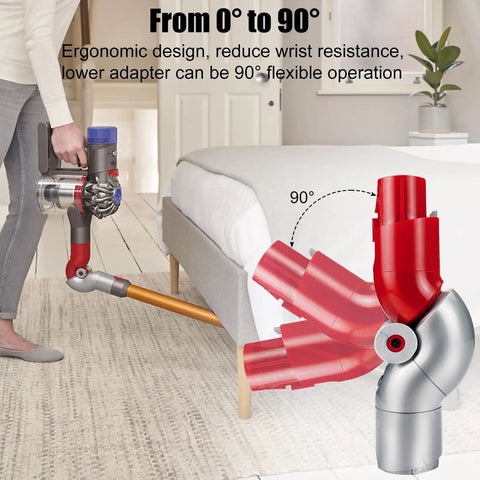 Bottom Quick Release Bend Adapter For V10Slim And V12 Digital Slim Vacuum Cleaners for cleaning under sofas and beds