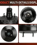 Beat Up Ride Restore Power Brake Booster For Acura Integra And Honda Accord Civic Cruising Upgrade Smooth Pedal Feel Solid Braking Grip Easy Bolt In Installation 53-2510 top and side views displaying detailed design.